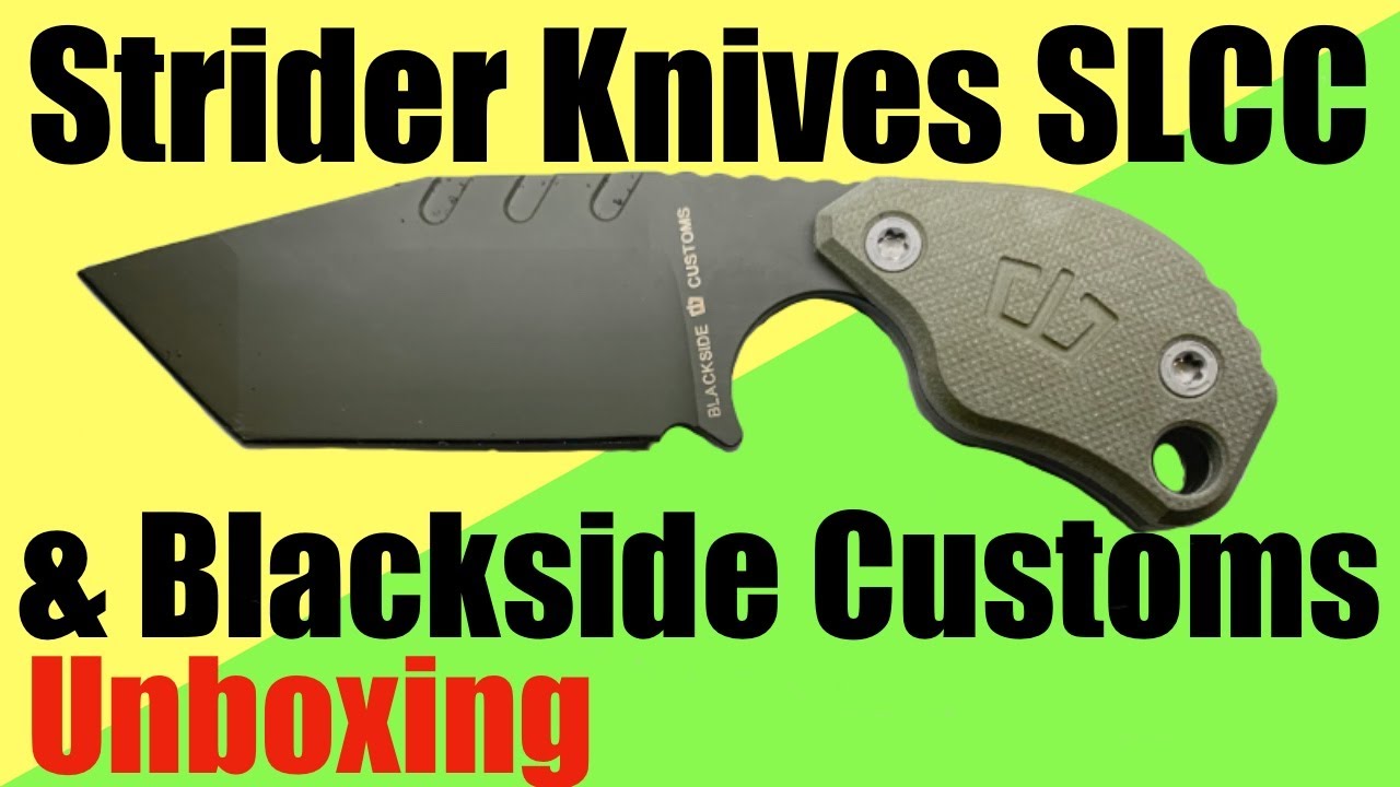 Blackside Customs / Strider Knives SLCC Fixed Blade Unboxing - YouTube