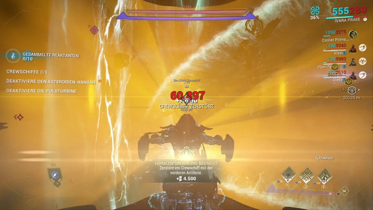 Warframe: Veil Proxima - H2-Wolke (Railjack, Void-Sturm, Gefecht 90-100), Ivara Prime Solo