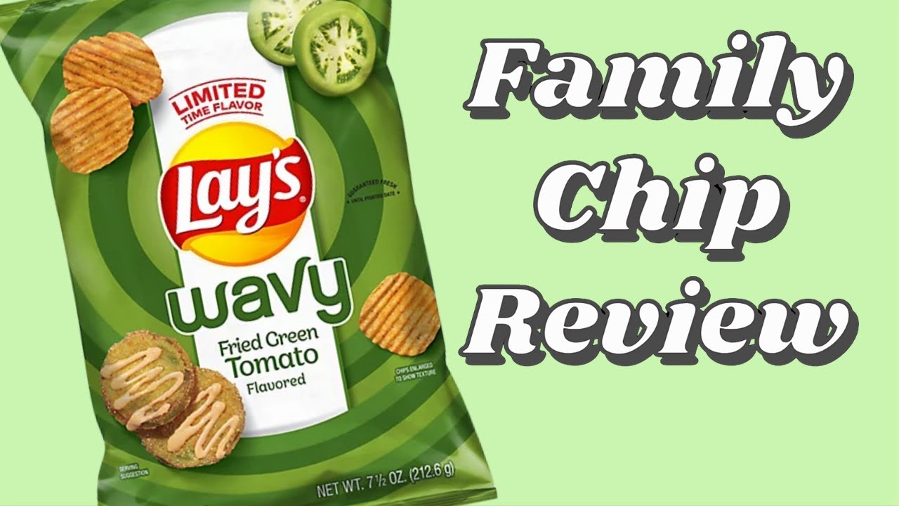 LAY'S Wavy Fried Green Tomato Flavored Potato Chips | Family Chip Review #54
