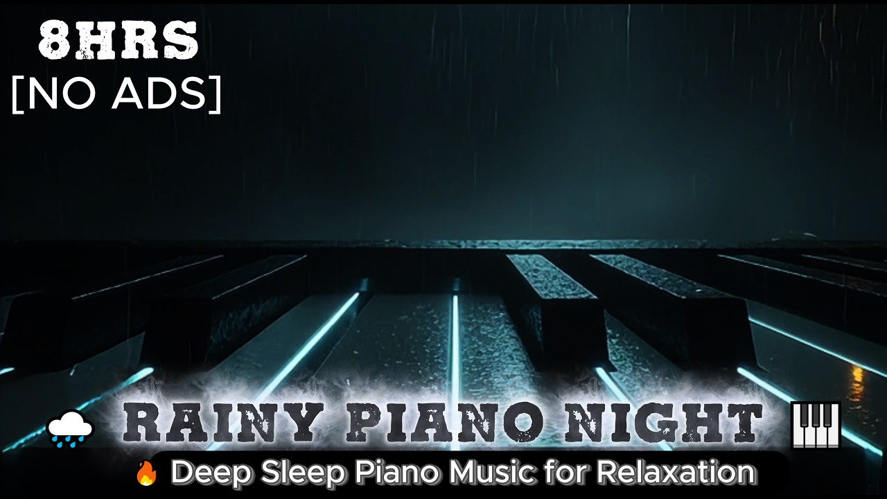 🌧️ Rainy Piano Night 🎹 |  Deep Sleep Piano Music for Relaxation