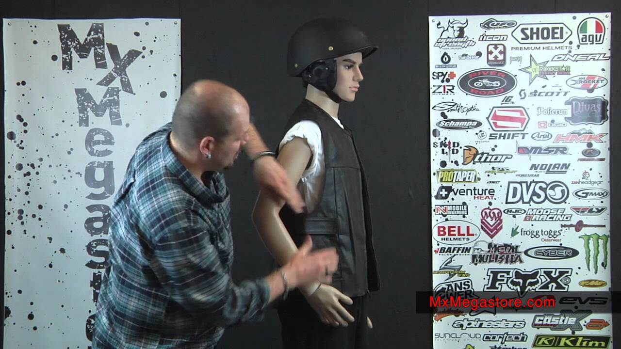 2014 River Road Tac Leather Motorcycle Vest Review by MxMegastore.com