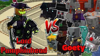 Minecraft |Mobs Battle| Lord Pumpkinhead VS Goety