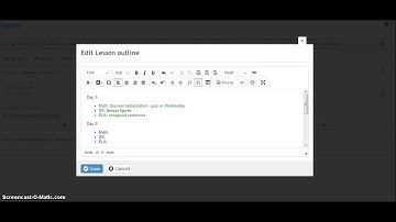 Using the itslearning planner - weeks