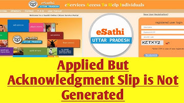 Appplied but Acknowledgment Slip is not Generated