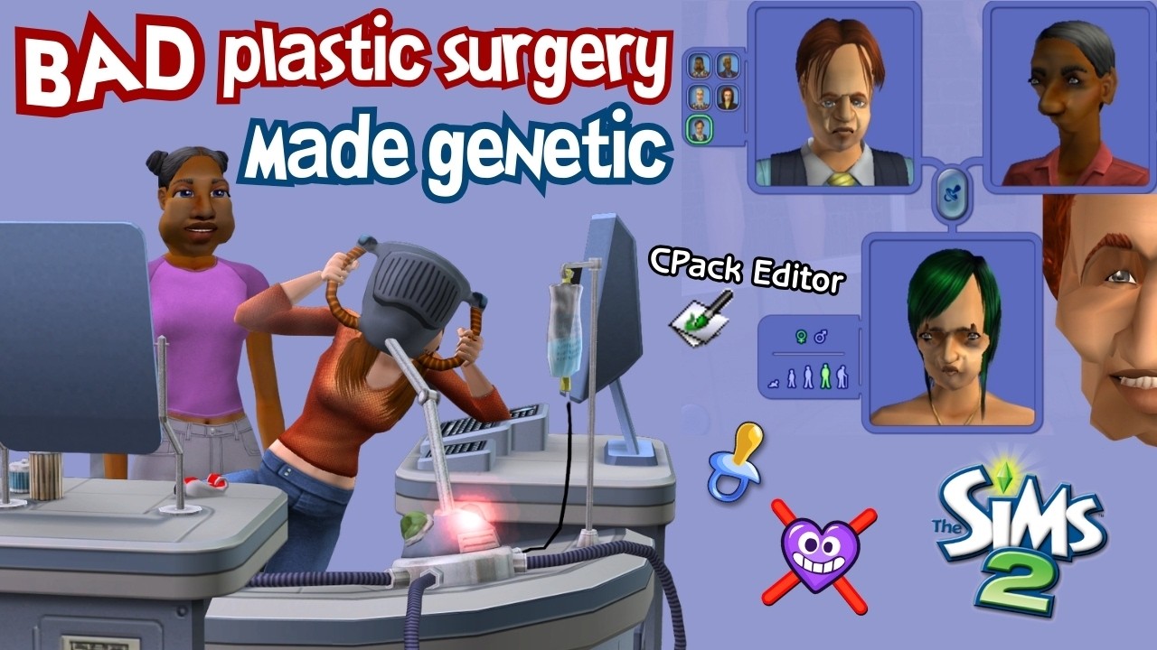 BREEDING Failed Plastic Surgery Faces in Sims 2 - YouTube