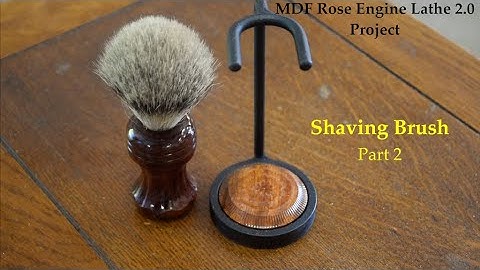 Shaving Brush Project on the MDF Rose Engine Lathe 2.0, Part 2 - the Brush Stand