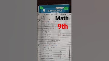9th Class Math Exercise 5.2 #viral #maths #shorts