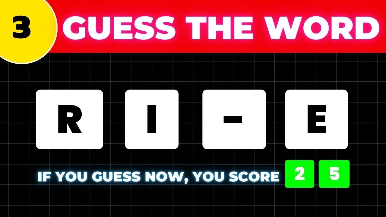 Guess The Word Puzzle - Wuzzle Wordle Like Quiz Game #3