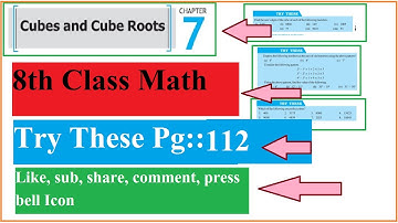 Try These Pg:: 112 || Chapter 7 ||Cubes and Cube Roots|| 8th Class|| NCERT|| #Subjects_Guru