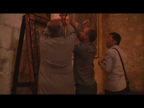 \"დედოფალი-სიხარულის მომნიჭებელის\" ასლის  დაბრძანება იერუსალიმის ჯვრის მონასტერში