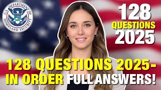 128 Civics Questions and Full Answers for US Citizenship Interview 2025 #n400 #uscis
