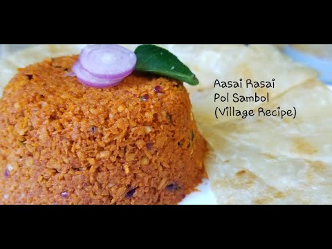 pol-sambol-with-garlic|-village-recipe-|-vegan-|-sri-lankan