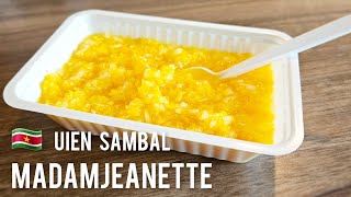 🇸🇷 Surinaamse madamjeanette uien sambal maken recept|Surinamese hot peper sauce recipe|