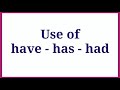 Use of have has had  english grammar in marathiefutureinsideenglish in marathilearn english