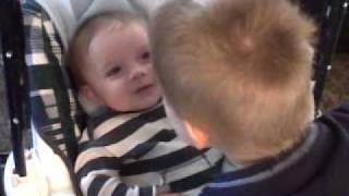 20111026 Ryan making Aidan laugh