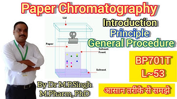 Paper Chromatography | Introduction | Principle | General Procedure | Analysis-II | BP701T | L~53