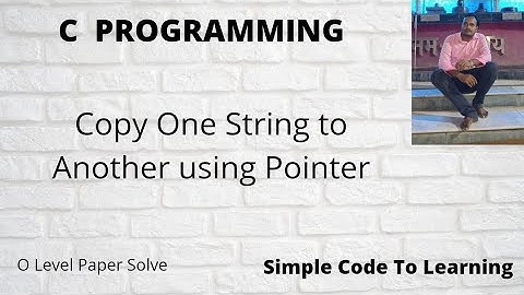 C Program Copy One String to Another Using Pointers || MCS-011|| O level (Hindi)