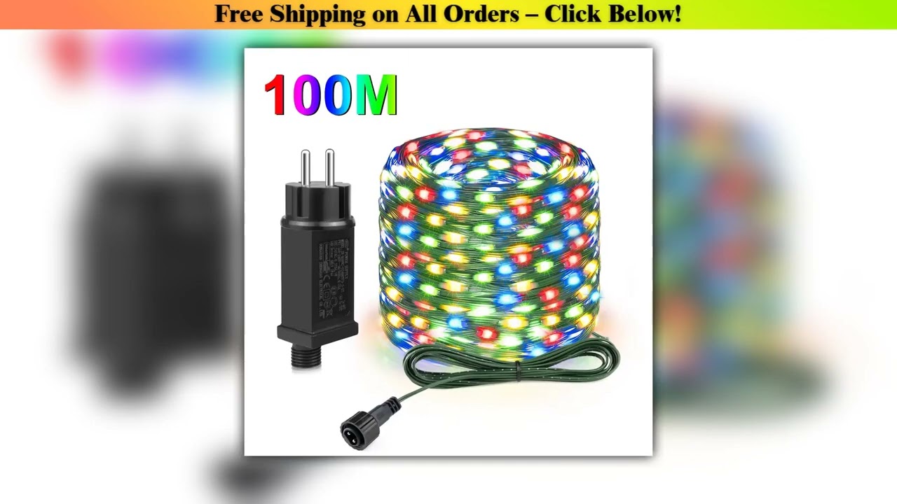 50M 100M 24V LED Christmas lights Green Wire Leather Fairy Lights String Waterproof Outdoor Garden