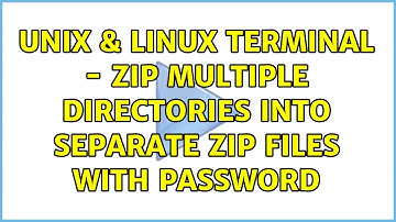 Unix & Linux: Terminal - Zip multiple directories into separate zip files with password