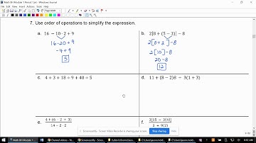 1.1A Lesson: Simplifying Expressions and Algebra Tiles - Part II