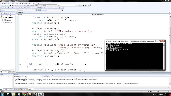 C# Programming 27 - Passing arrays as parameters