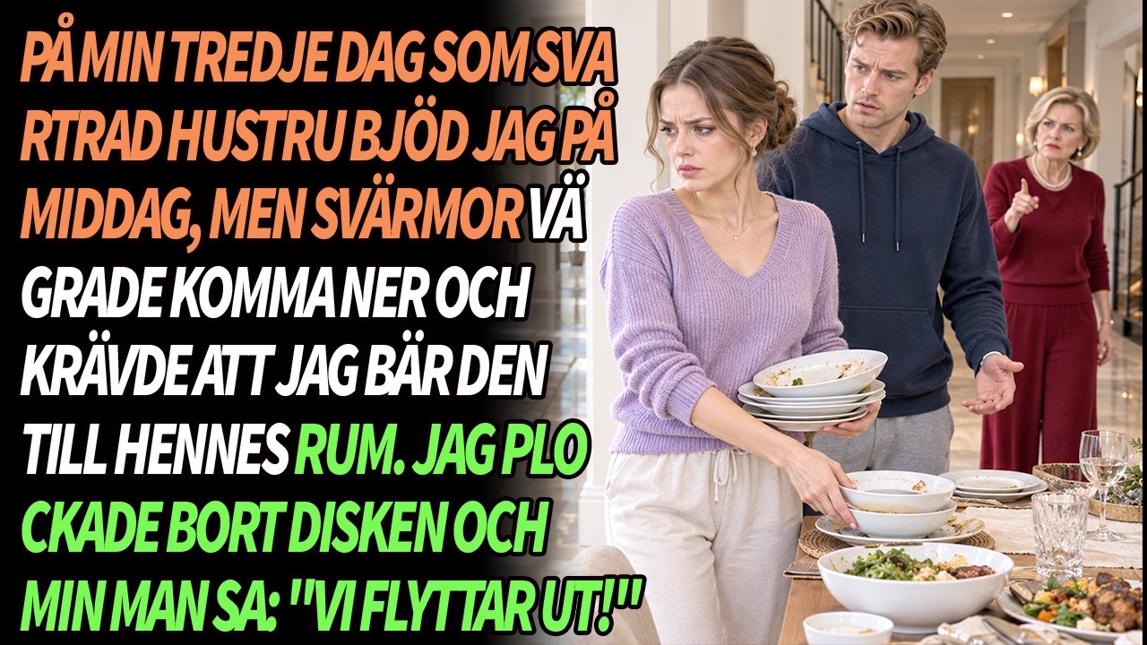 Jag hade bara varit gift i tre dagar när min svärmor vägrade komma ner till middagen vi bjöd på. Hon krävde att få maten serverad på rummet. Jag plockade tyst undan porslinet, men min man reste...