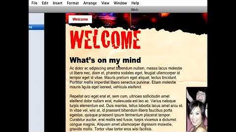 Creating a New Site in iWeb