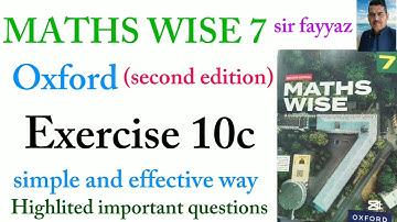 MATHS WISE 7 | EXERCISE 10C | OXFORD SECOND EDITION | EX 10c | CIRCLE