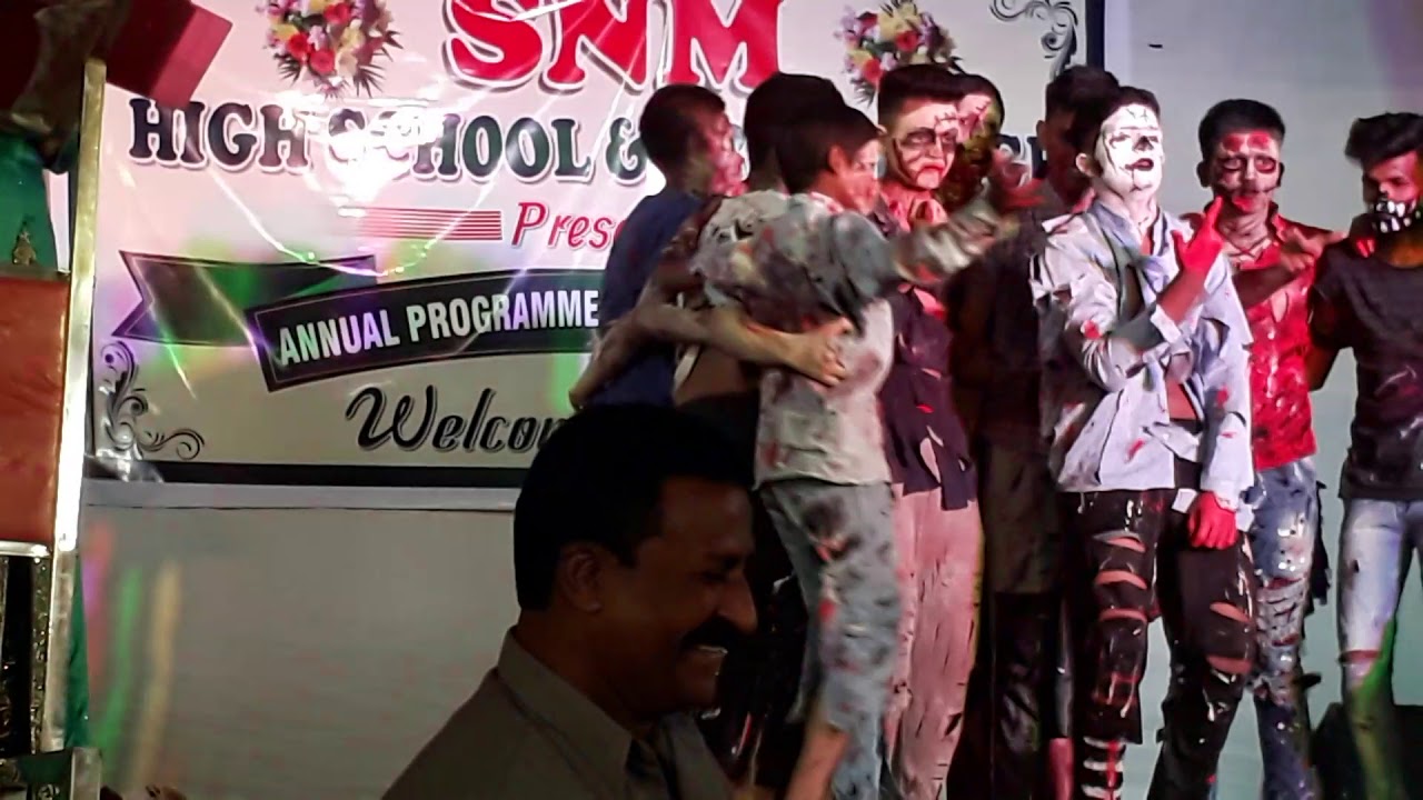 snm english high school annual function 2019 The horror dance - YouTube