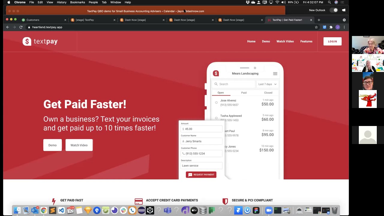 Heartland's Text to Pay Demo SBAA Happy Hour