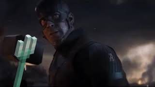Captain America wields the Trident