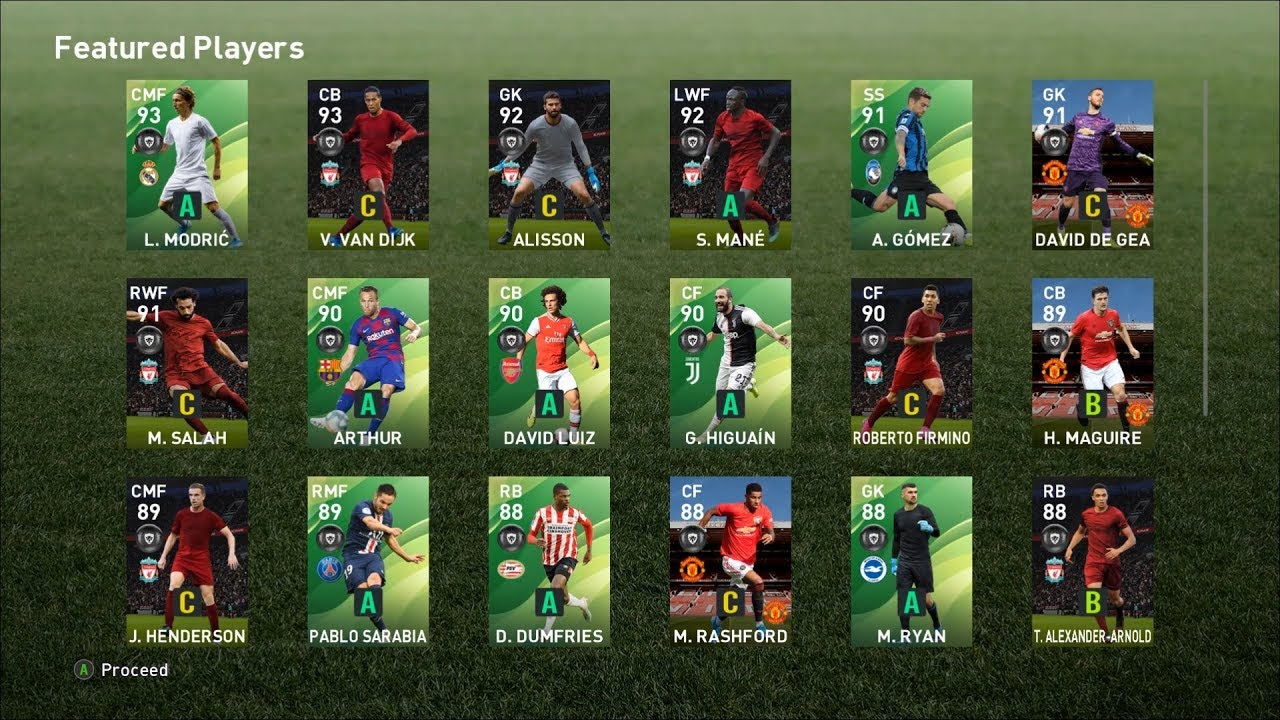 pes 2020 pack opening | Featured Players | liverpool Club Selection