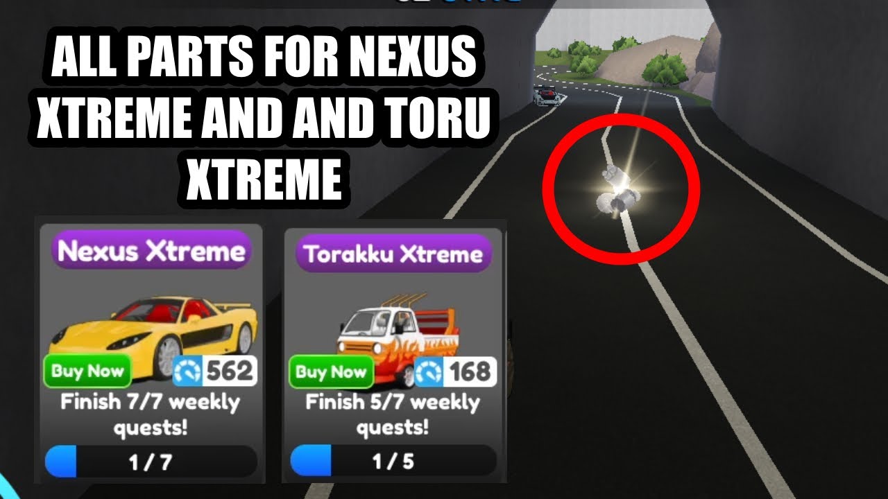 ROBLOX DRIVE WORLD | ALL PARTS LOCATION FOR NEXUS XTREME AND