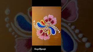 Freehand rangoli🌸#rangoli #easyrangoli #trending #viral #art #shorts #kolam #muggulu #explore