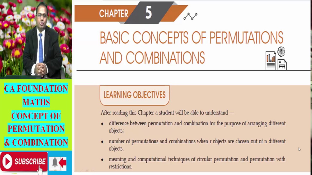 CA FOUNDATION COURSE BUSINESS MATH PERMUTATION AND COMBINATION CLASS 1 ...