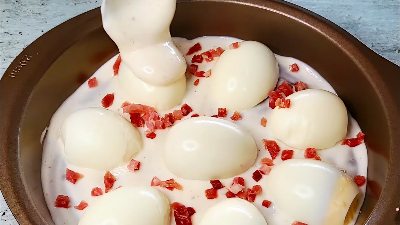 ‼️4 INGREDIENTES‼️CENA EXPRÉS EN 5 MINUTOS, RECETA DE CASA DE MADRES y ABUELAS 😋huevos y bechamel