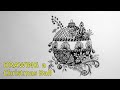 Drawing a Christmas ball #zentangle
