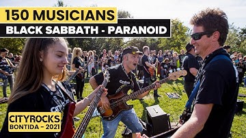 Paranoid (BLACK SABBATH) - 150 musicians @CITYROCKS  (The biggest rock flashmob in Romania)