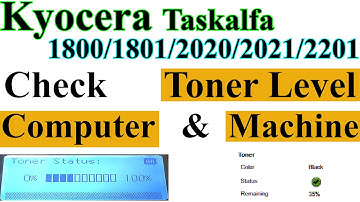 Kyocera Taskalfa. How to Check Toner Levels in 1800/1801/2020/2201/2021