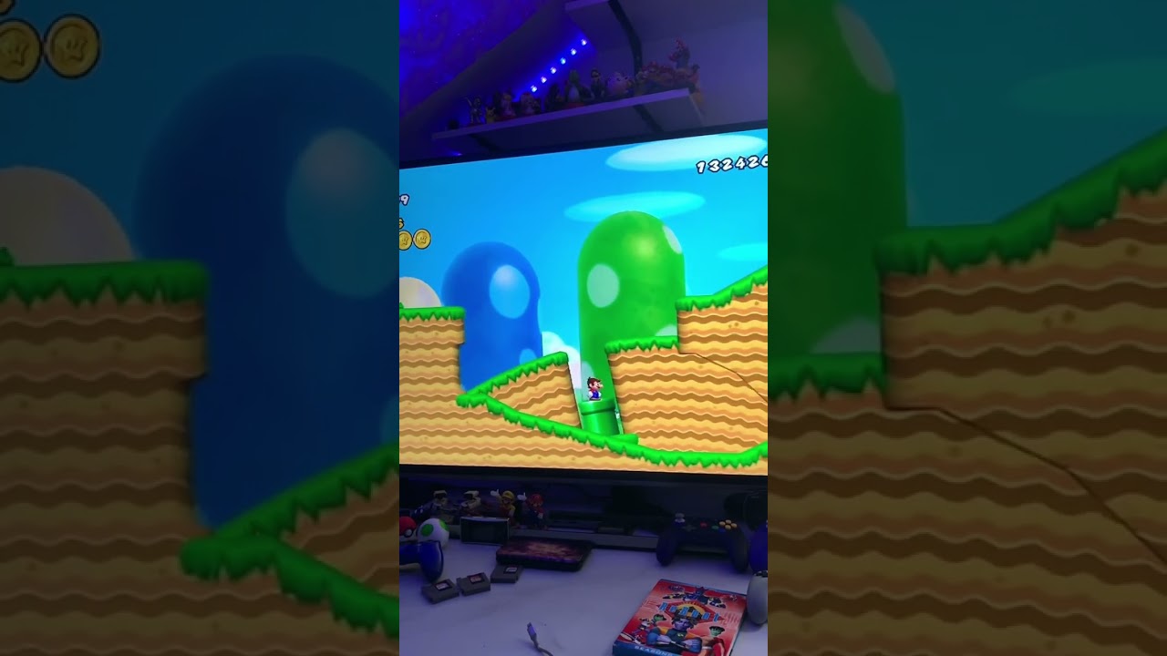 1-ups in level 1-1 of new super mario bros wii on 