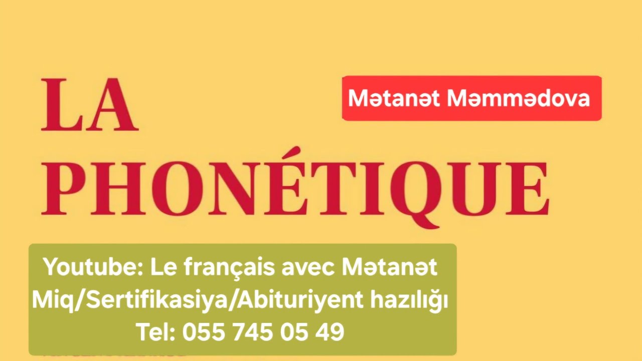 Phonétique 1 - Fonetika