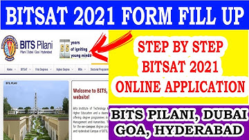 BITSAT 2021 ONLINE APPLICATION STEP BY STEP | HOW TO APPLY FOR BITSAT 2021 |