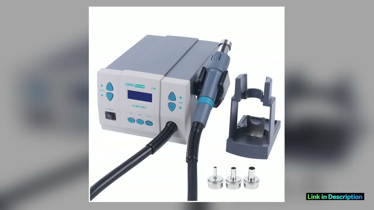 1000W Soldering Hot Air Brushless Turbo Fan Heat Gun Precise Temperature Control Hot Digital