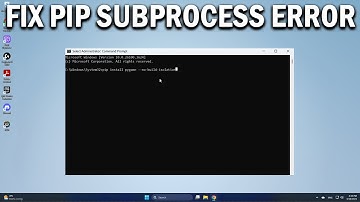 How To Fix the error, subprocess exited with error in PIP - Easy Fix