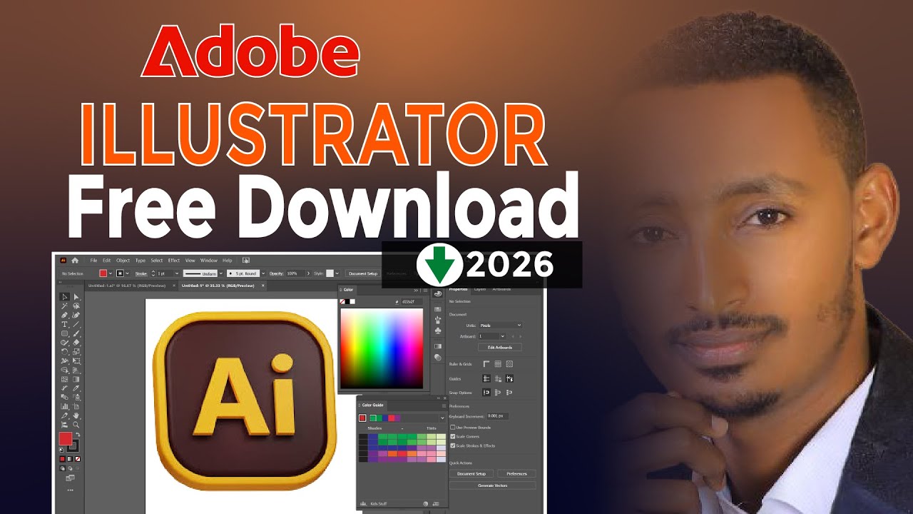 Adobe Illustrator 2025 እንዴት መውረድና መጫን ይቻላል? | ሙሉ መመሪያ (Beginner) Lesson ...