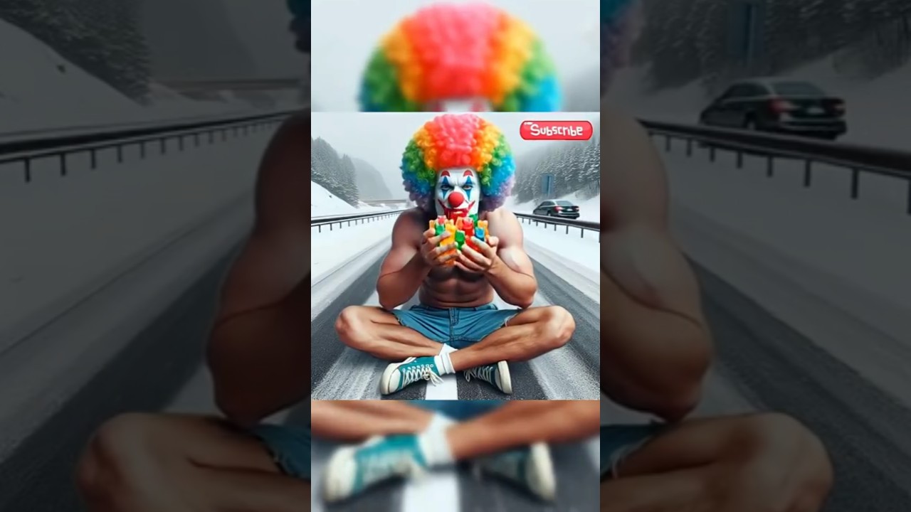 Cat runs away in fear after being chased by giant gummy bears🙀🔥🔥