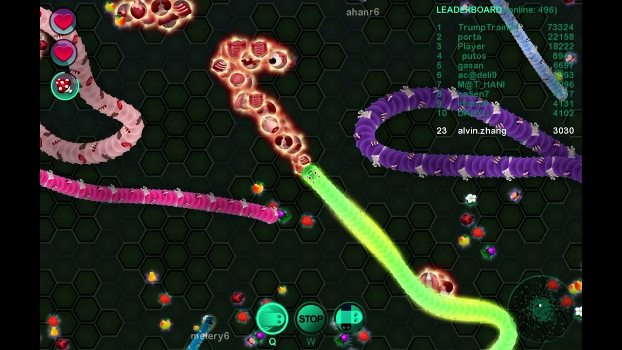 Wormax2.io Pro and Agressive Gameplay!