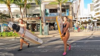 KUHIO AVENUE in WAIKIKI BEACH WALK | HAWAII PEOPLE #vacation  #travel #oahu