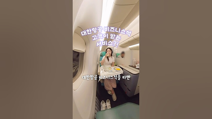 대한항공 비즈니스석이 받는 서비스