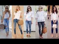 MODA 2021/ OUTFITS CON JEANS Y BLUSAS BLANCAS / LOOKS CASUALES